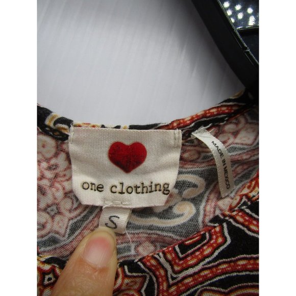 One Clothing Blouse Small Cropped Top Cut Out Hippie Flare Sleeve Knit - Picture 8 of 10